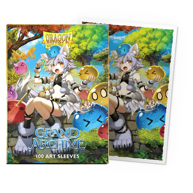 DRAGON SHIELD SLEEVES - STANDARD- MATTE 'GRAND ARCHIVE' SILVIE, SLIME SOVEREIGN (100)1