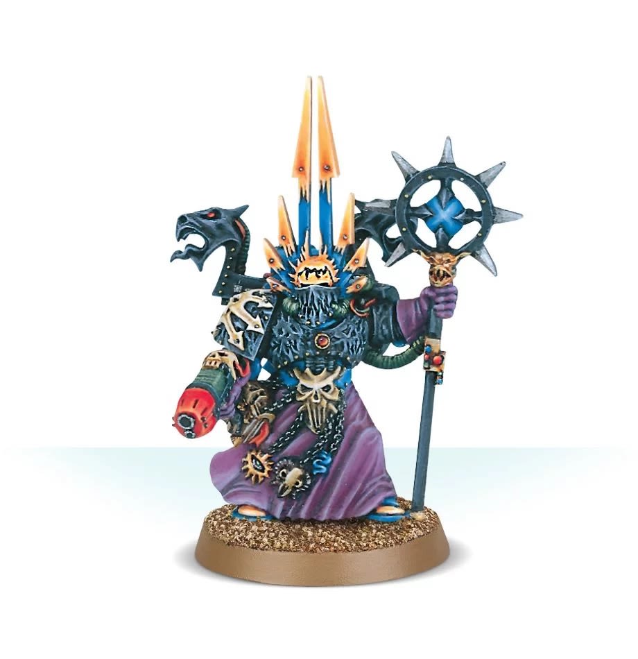 CHAOS SPACE MARINES SORCERER WITH FORCE PISTOL1