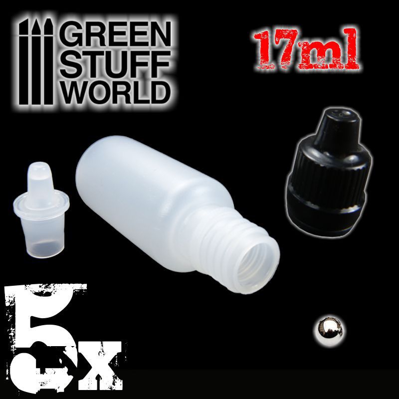 BOTES PINTURA 17ML VACIOS+BOLAS - 17ML EMPTY PAINT POTS+BALLS - 5 PC3