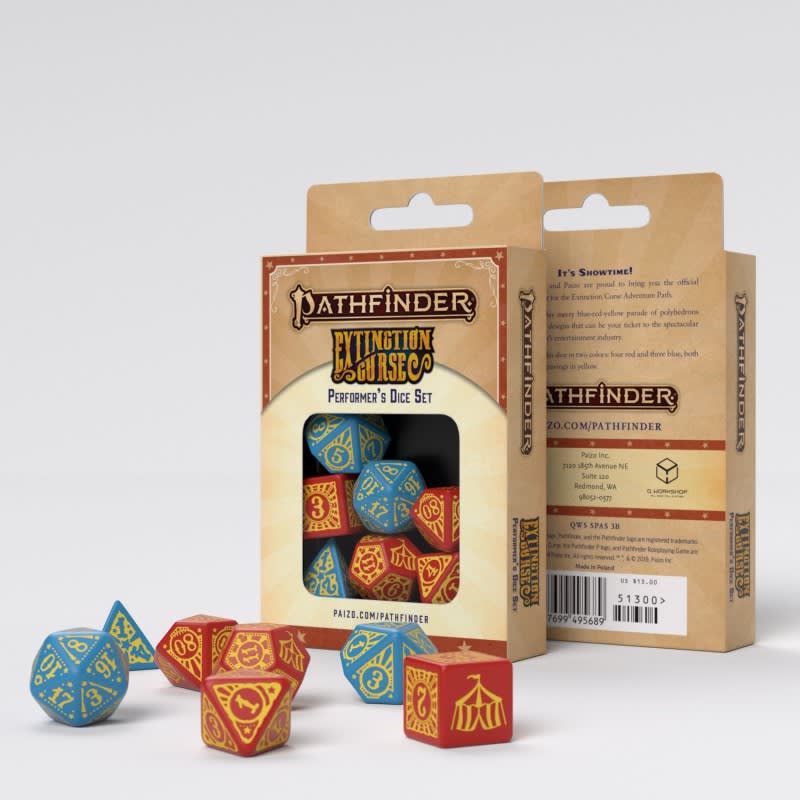 QWORKSHOP PATHFINDER EXTINCTION CURSE PERFORMER'S DICE SET (7)1