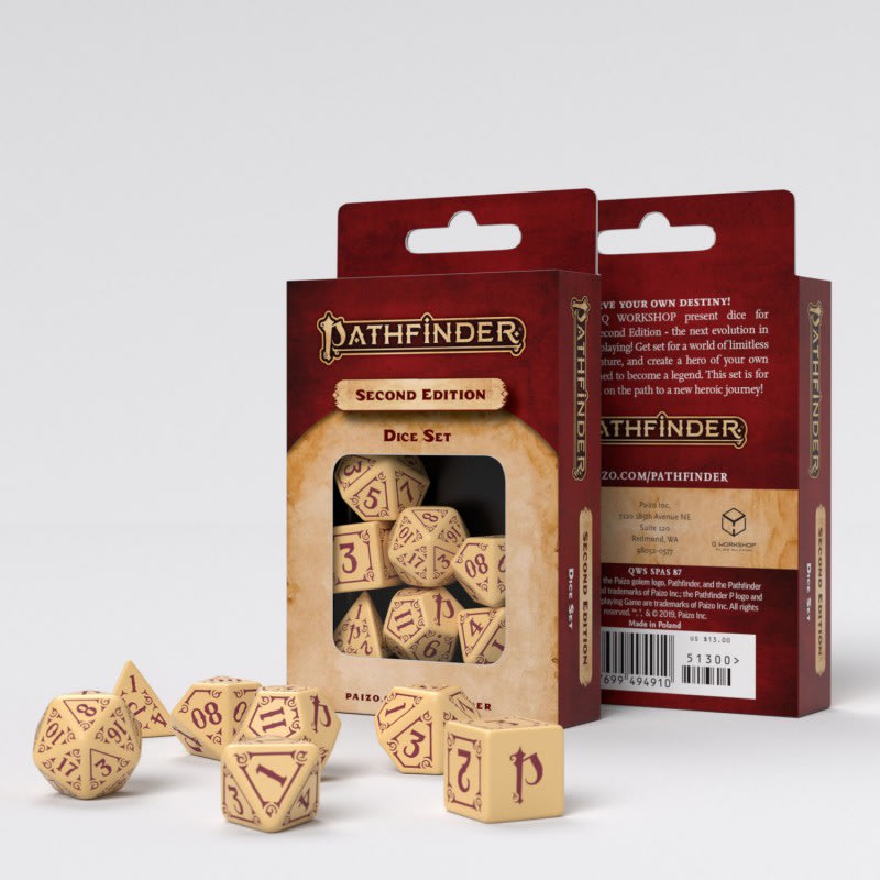 QWORKSHOP PATHFINDER SECOND EDITION DICE SET (7)1