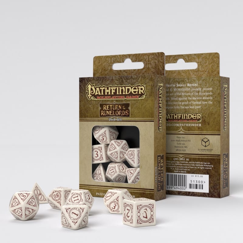 QWORKSHOP PATHFINDER RETURN OF THE RUNELORDS DICE SET (7)1