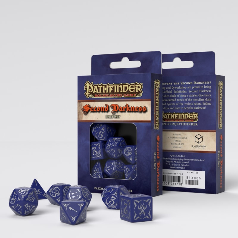 QWORKSHOP PATHFINDER SECOND DARKNESS DICE SET (7)1