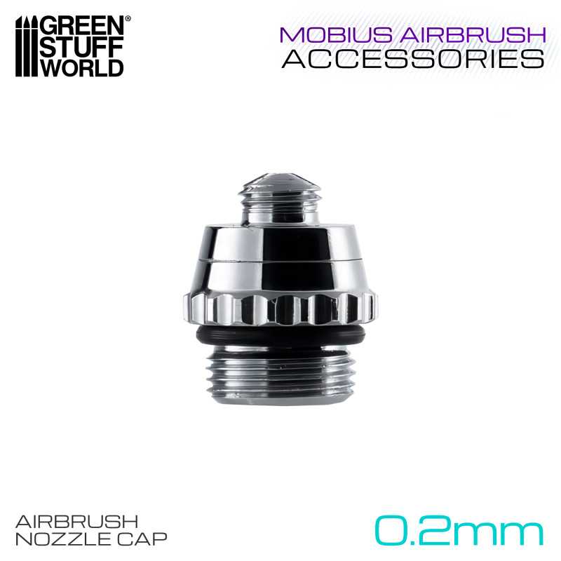 TAPA OBTURADOR AEROGRAFO / AIRBRUSH NOZZLE CAP - MOBIUS 0.2MM1