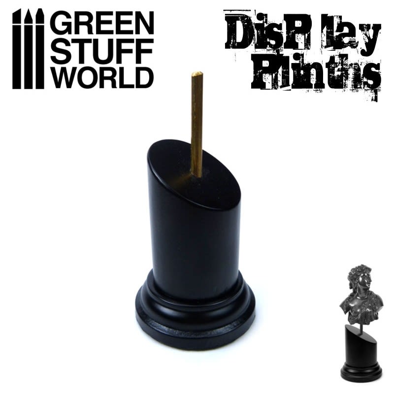 PEDESTAL BUSTO REDONDO NEGRO / BLACK ROUND BUST PLINTH 3.5X3.5CM1