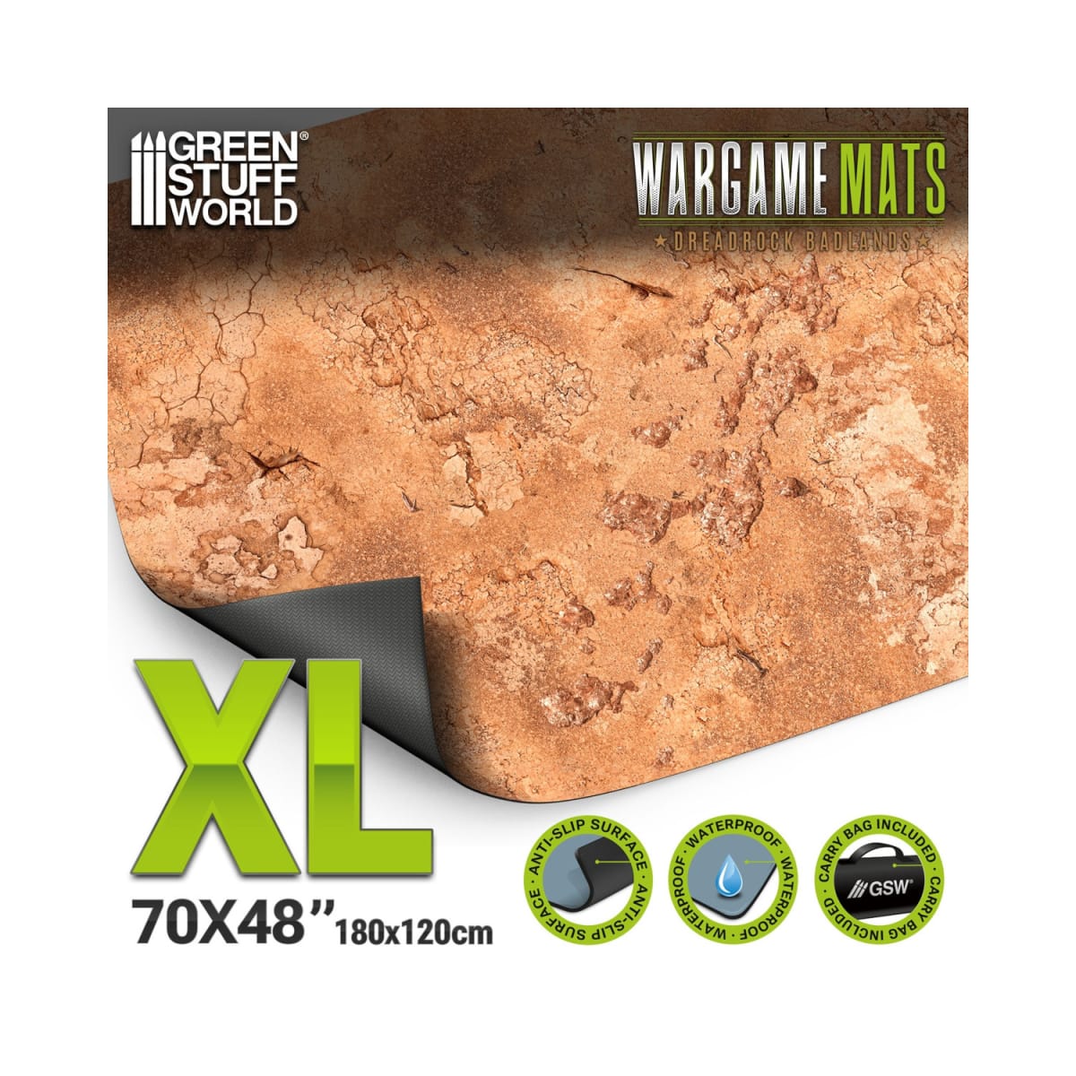 XL - TAPETE DE JUEGO / WARGAME MAT - 182.88X121.92CM (4X6)- DREADROCK BADLANDS1