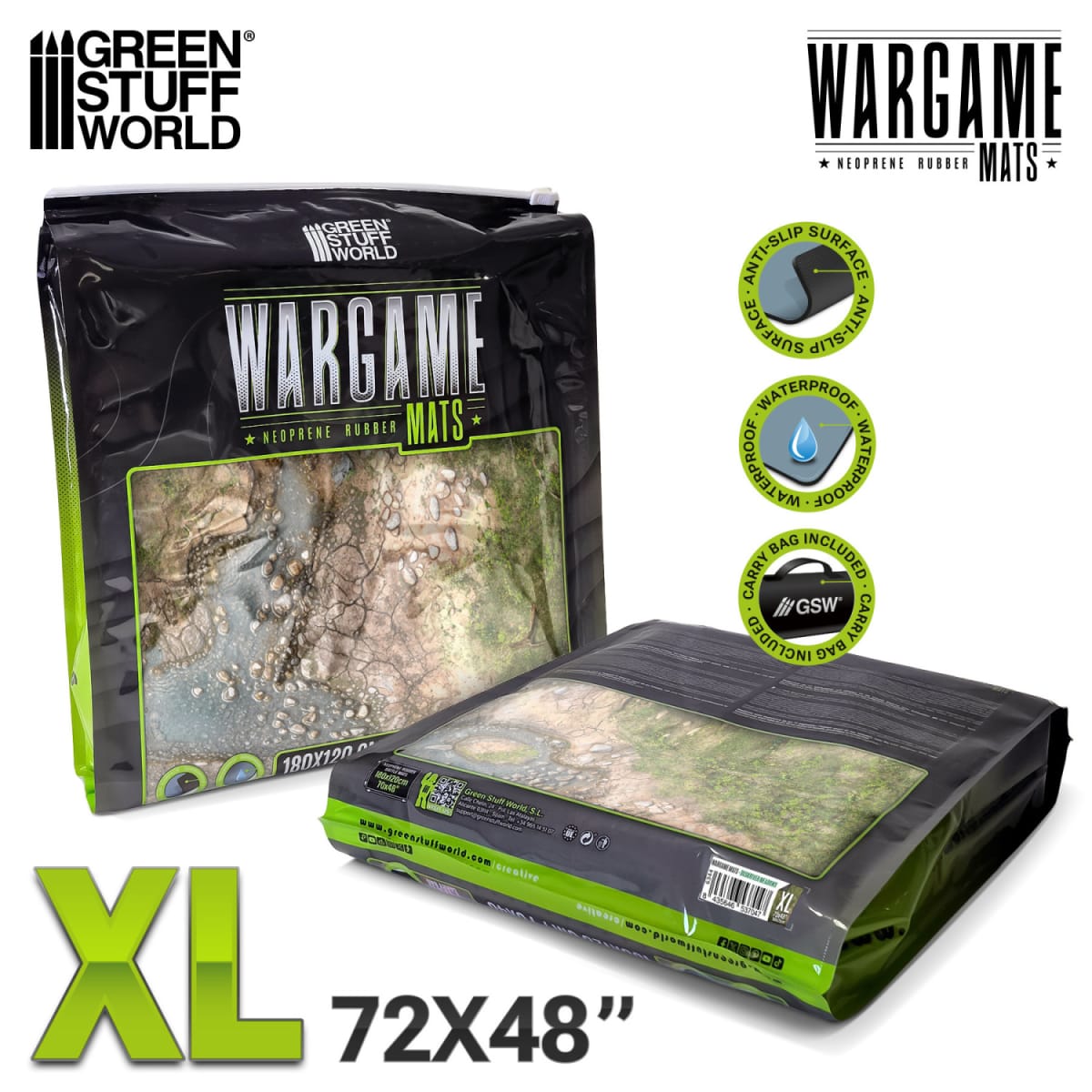 XL - TAPETE DE JUEGO / WARGAME MAT - 182.88X121.92CM (4X6)- DUSKRIVER MEADOWS2