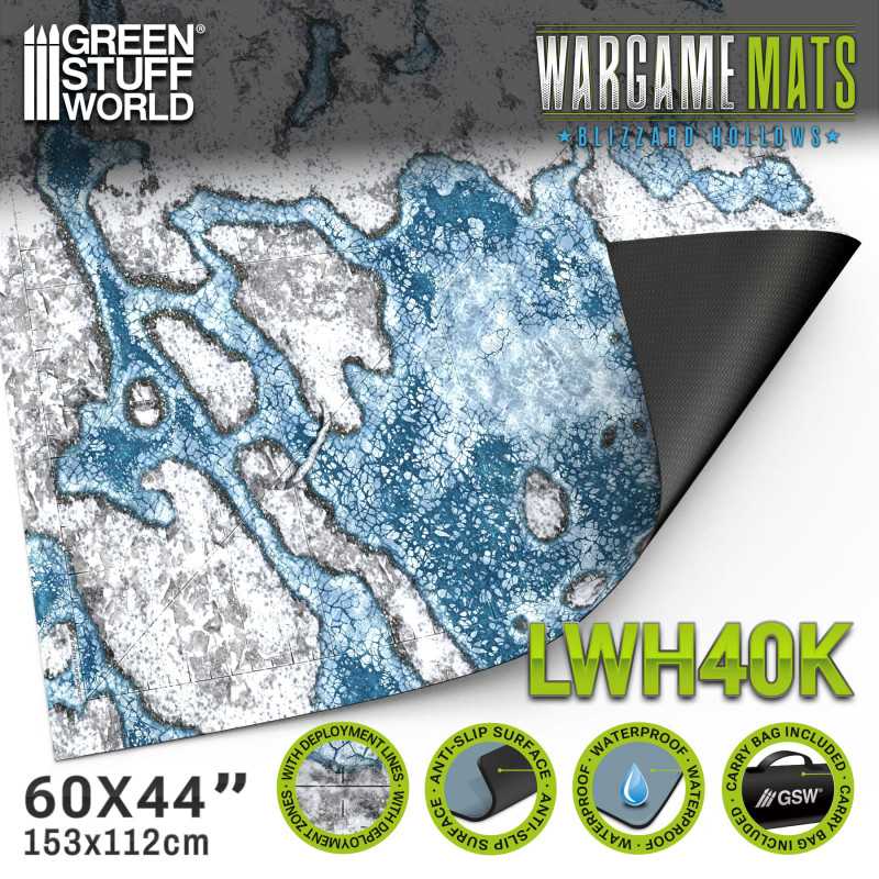 LWH40K -TAPETE DE JUEGO / WARGAME MAT - 155X114CM (44X60 LINES)- BLIZZARD HOLLOWS2