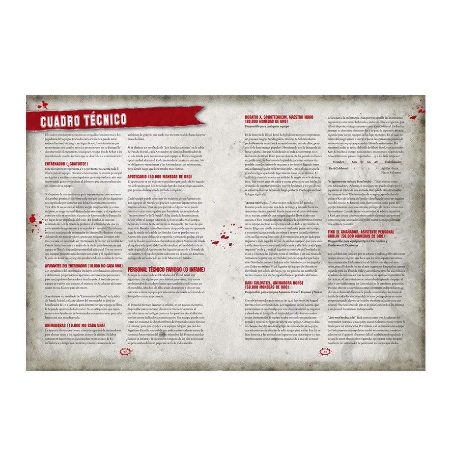 BLOOD BOWL: THE INAUGURAL BLOOD BOWL ALMANAC (ESPAÑOL)3