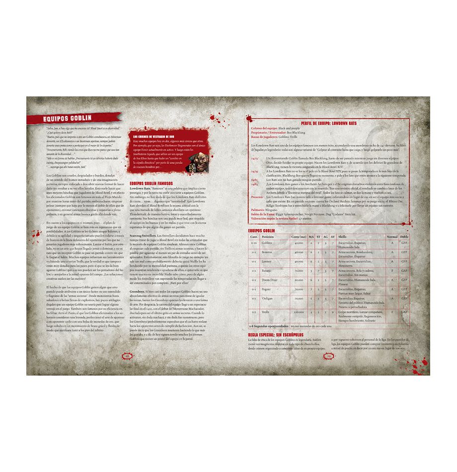 BLOOD BOWL: THE INAUGURAL BLOOD BOWL ALMANAC (ESPAÑOL)5