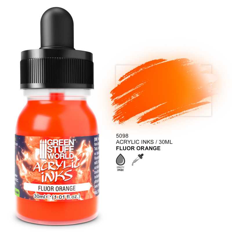 ACRYLIC INKS FLUOR - ORANGE/NARANJA 30ML1