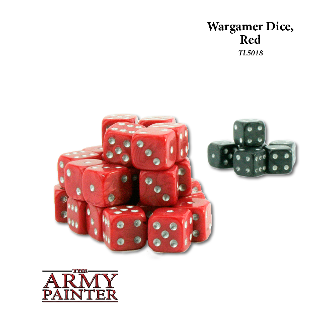 ARMY-PAINTER: TOOL WARGAMING DICE: RED W BLACK1