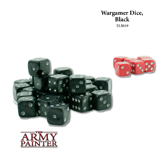 ARMY-PAINTER: TOOL WARGAMING DICE: BLACK W RED1