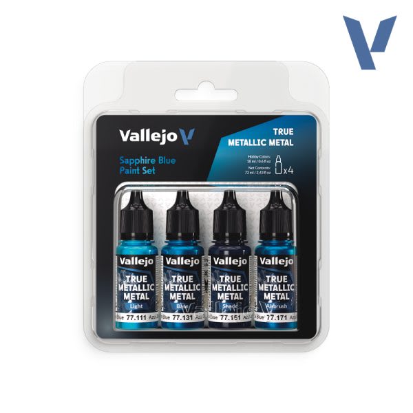 TRUE METALLIC METAL SET: SAPPHIRE BLUE (4 COLOR SET), 18 ML.1