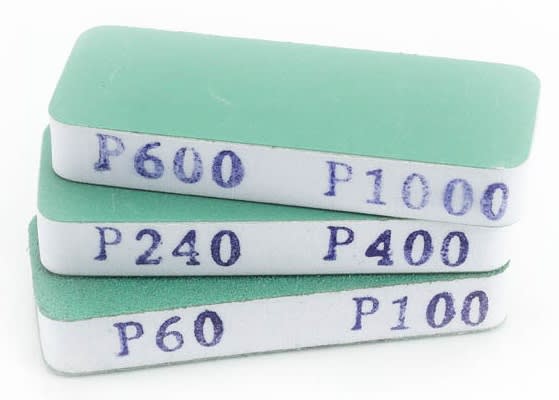 HERRAMIENTAS MODELISMO SET DE 3 FLEXI SANDERS DOBLE GRANO (80X30X12MM)1
