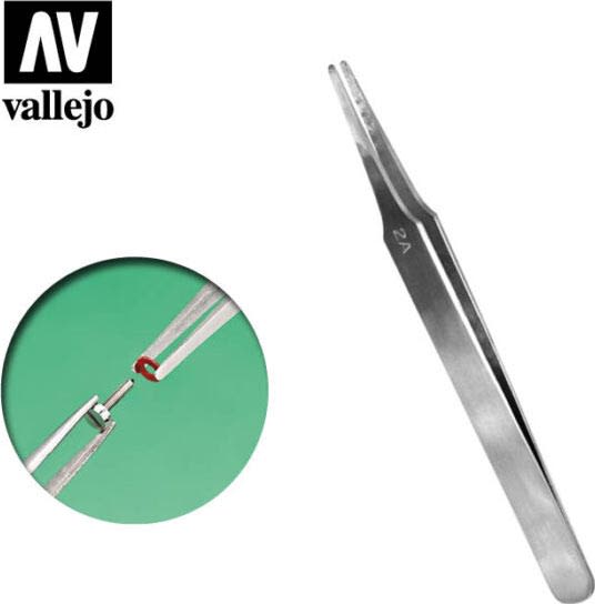 TOOLS TWEEZERS- FLAT ROUNDED STAINLESS STEEL TWEEZERS (120 MM)1
