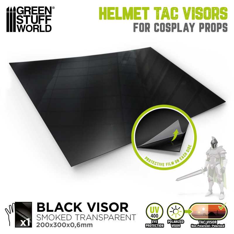 VISERA CASCO TAC PARA COSPLAY - NEGRO AHUMADO2