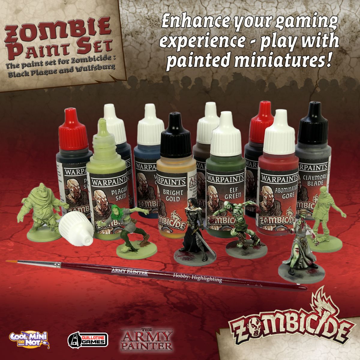 ARMY PAINTER ZOMBICIDE BLACK PLAGUE PAINT SET (ESPAÑOL) Wargaming.cl