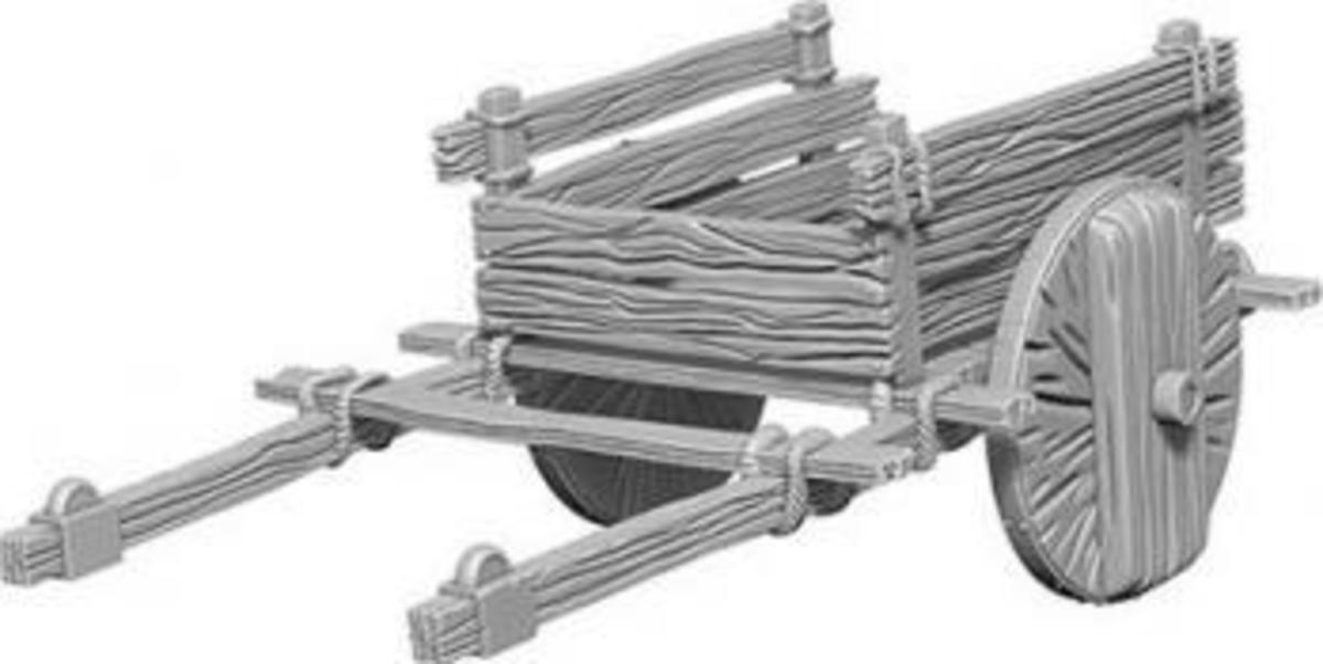 WIZKIDS DEEP CUTS UNPAINTED MINIATURES: 2 WHEEL CART1