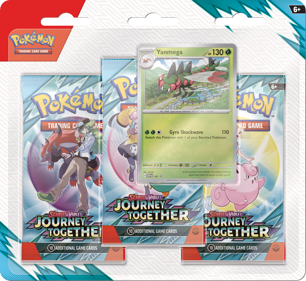 POKEMON TCG: SPANISH SCARLET & VIOLET 09 JOURNEY TOGETHER- 3-BOOSTER YANMEGA1