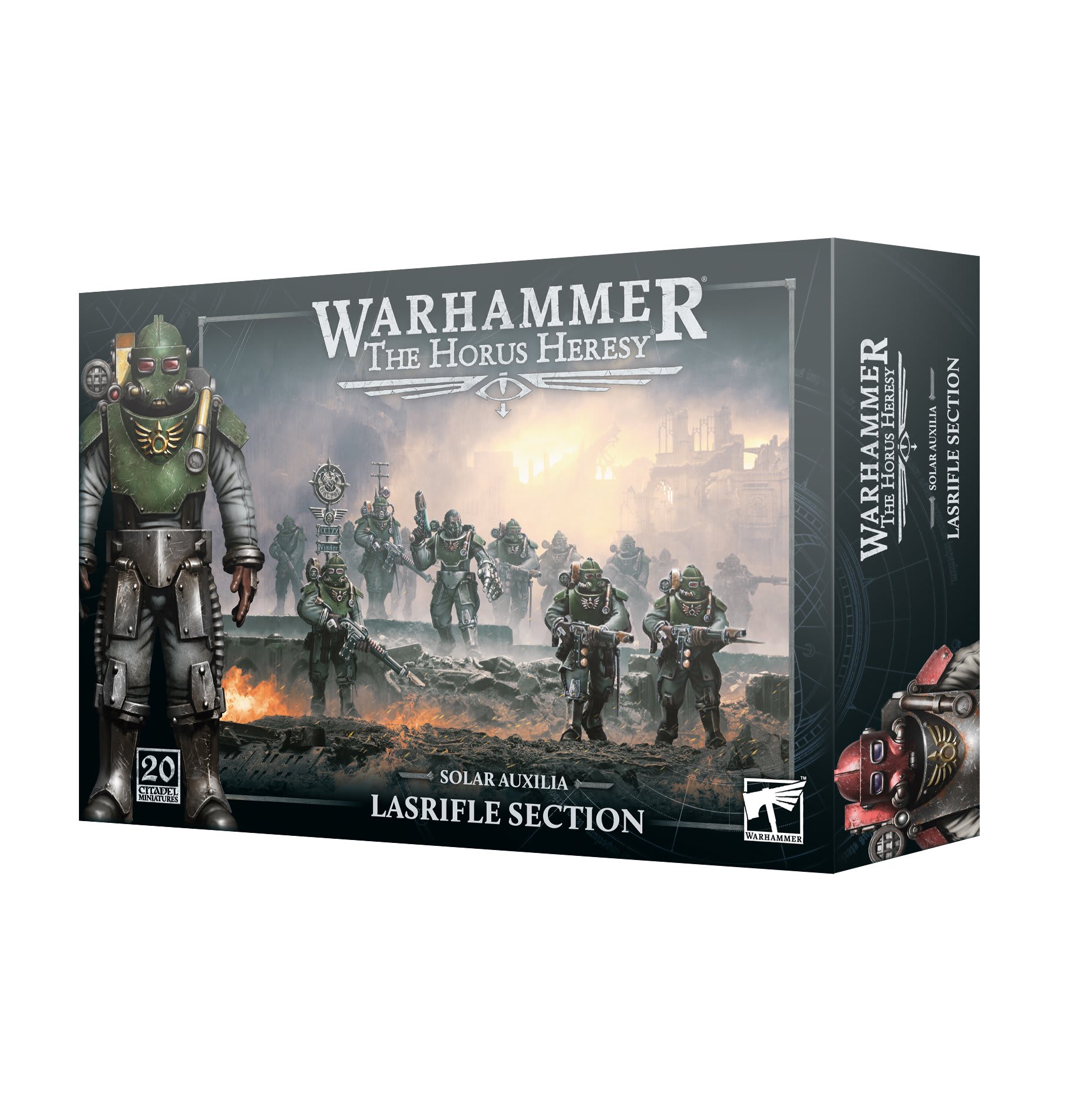 Games Workshop Warhammer Horus Heresy Solar Auxilia Lasrifle Section - 20 Figurines