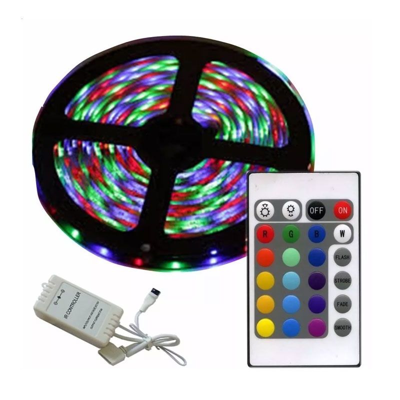 Led luces color 5m 150 luces RGB con control 5050