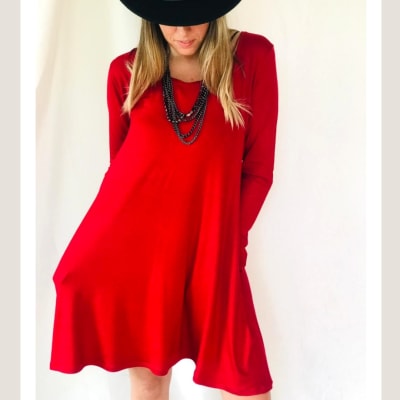 VESTIDO-LUNA-ML-ROJO VESTIDO-LUNA-ML-ROJO