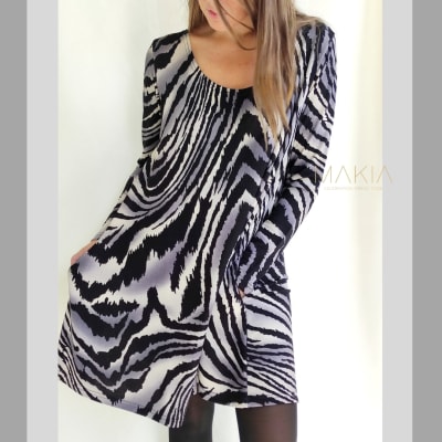 VESTIDO-LUNA-LANILLA-CEBRA GRIS VESTIDO-LUNA-LANILLA-CEBRA GRIS