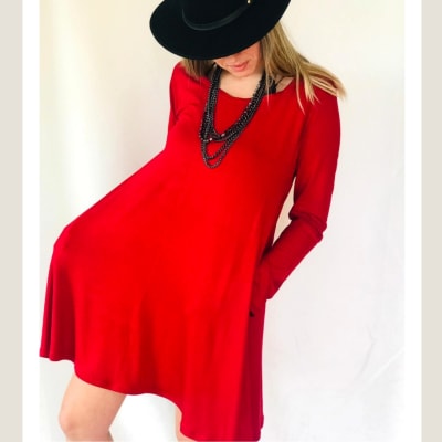 VESTIDO-LUNA-ML-ROJO VESTIDO-LUNA-ML-ROJO