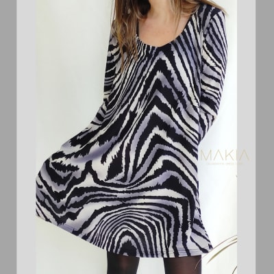 VESTIDO-LUNA-LANILLA-CEBRA GRIS VESTIDO-LUNA-LANILLA-CEBRA GRIS