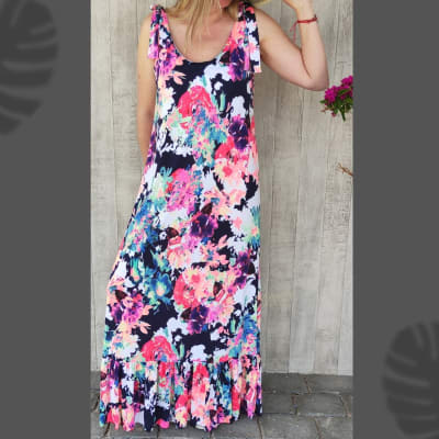 VESTIDO-LARGO-CONEJITO-FLORESNEGRO VESTIDO-LARGO-CONEJITO-FLORESNEGRO