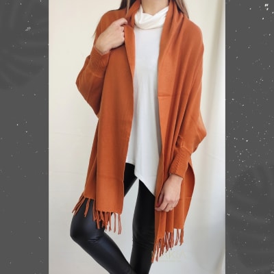 PONCHO-CHALECO-CAFE PONCHO-CHALECO-CAFE