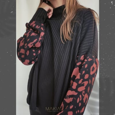 SWEATER-MAITE-NEGRO-MANCHACAFE SWEATER-MAITE-NEGRO-MANCHACAFE