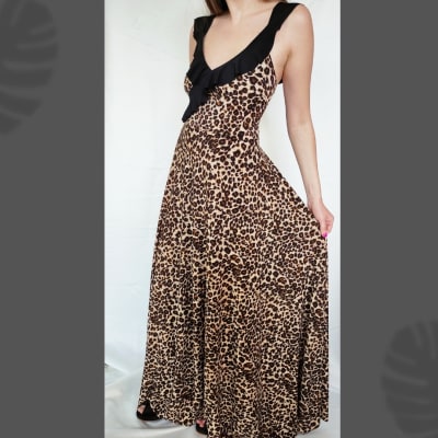 VESTIDO-MARIA-LARGO-LEOP-NEGRO VESTIDO-MARIA-LARGO-LEOP-NEGRO
