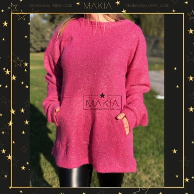 POLERON FLORENCIA LANILLA FUCSIA POLERON FLORENCIA LANILLA FUCSIA