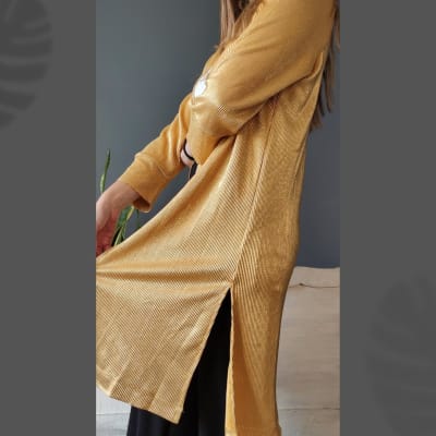 KIMONO-METALICO-3/4-ORO KIMONO-METALICO-3/4-ORO