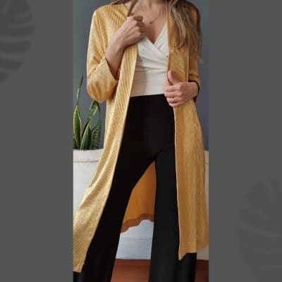 KIMONO-METALICO-3/4-ORO KIMONO-METALICO-3/4-ORO