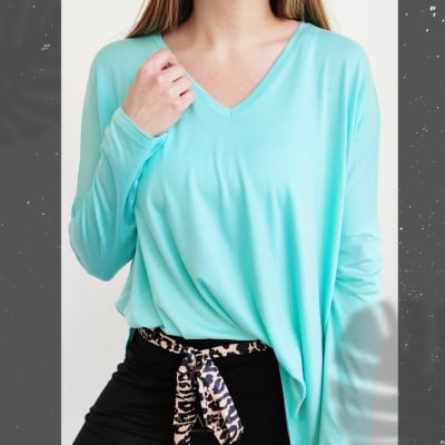 POLERAS-ROMI-V-MENTA POLERAS-ROMI-V-MENTA