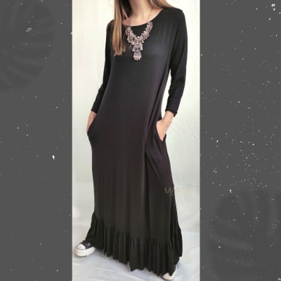 VESTIDO-LARGO-VUELOS-NEGRO VESTIDO-LARGO-VUELOS-NEGRO