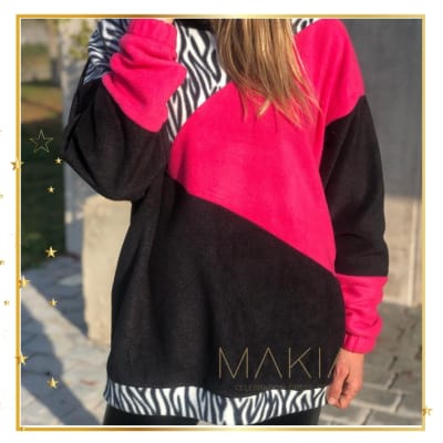 POLERON LAURA CEBRA FUCSIA POLERON LAURA CEBRA FUCSIA
