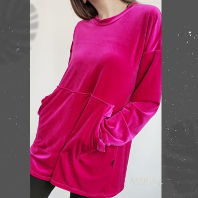 POLERON-TERCIOPELO-FUCSIA-CUELLOREDONDO POLERON-TERCIOPELO-FUCSIA-CUELLOREDONDO