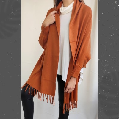 PONCHO-CHALECO-CAFE PONCHO-CHALECO-CAFE