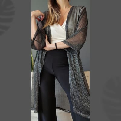 KIMONO-METAL-3/4-PELTRE-OSCURO KIMONO-METAL-3/4-PELTRE-OSCURO