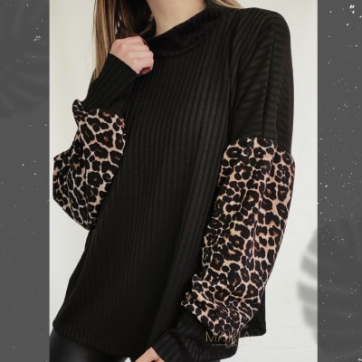 SWEATER-MAITE-NEGRO-CAFELEOP SWEATER-MAITE-NEGRO-CAFELEOP