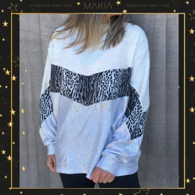 SWEATER CAMILA -06 -BLANCO-PLATA SWEATER CAMILA -06 -BLANCO-PLATA