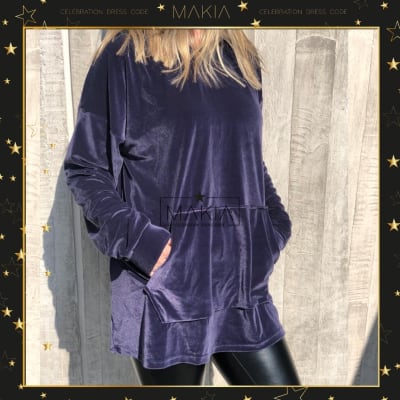 POLERON JACINTA TERCIOPELO MORADO POLERON JACINTA TERCIOPELO MORADO