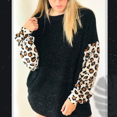 POLERON MILA NEGRO PRINT POLERON MILA NEGRO PRINT