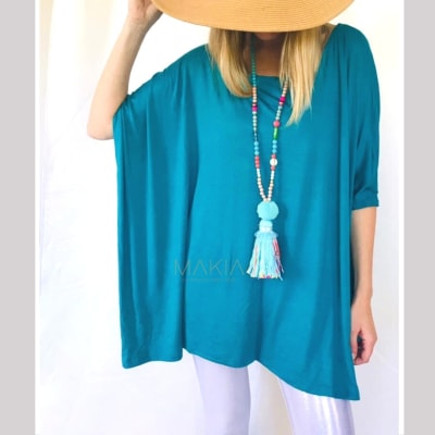 POLERA MARLI TURQUESA POLERA MARLI TURQUESA
