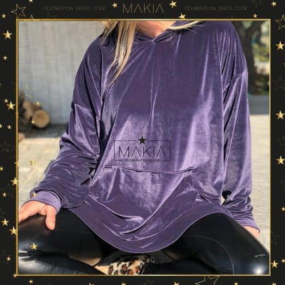 POLERON JACINTA TERCIOPELO MORADO POLERON JACINTA TERCIOPELO MORADO