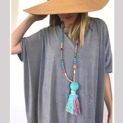 POLERA MARLI GRIS BRILLOS POLERA MARLI GRIS BRILLOS